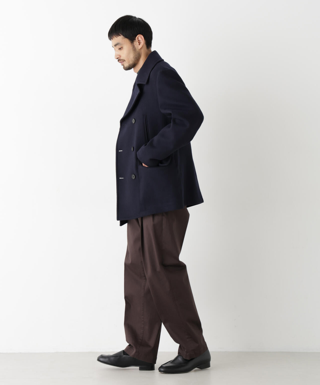 「NEW ON COAT」ウール/NショートPコート 6686211206
