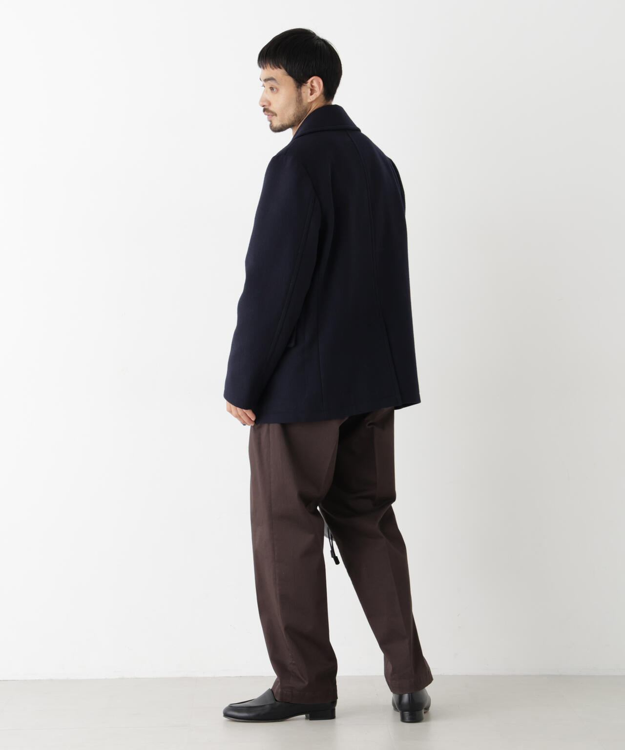 NEW ON COAT」ウール/NショートPコート