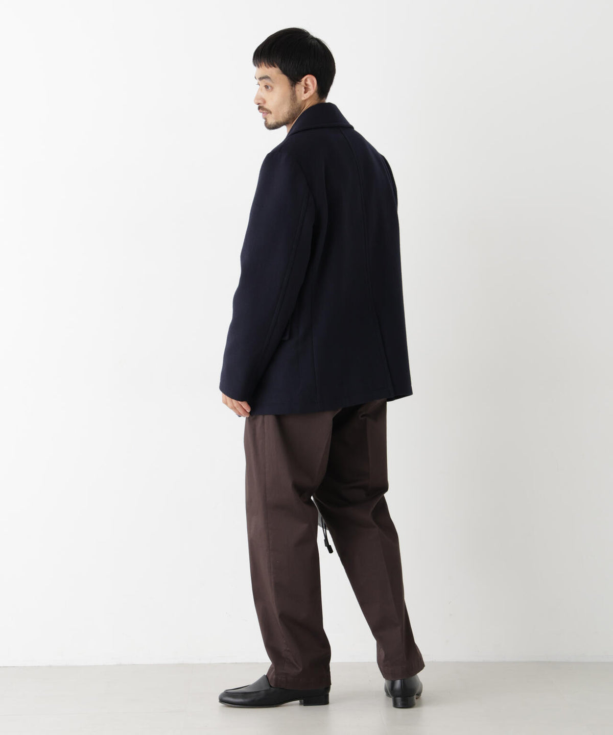 「NEW ON COAT」ウール/NショートPコート 6686211206