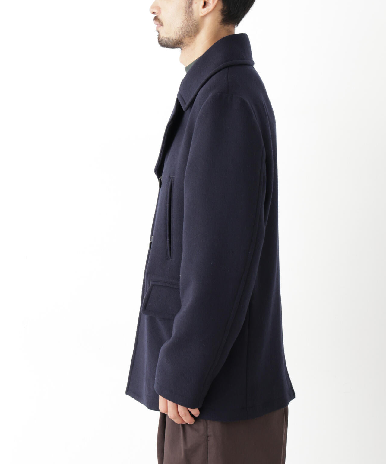 「NEW ON COAT」ウール/NショートPコート 6686211206