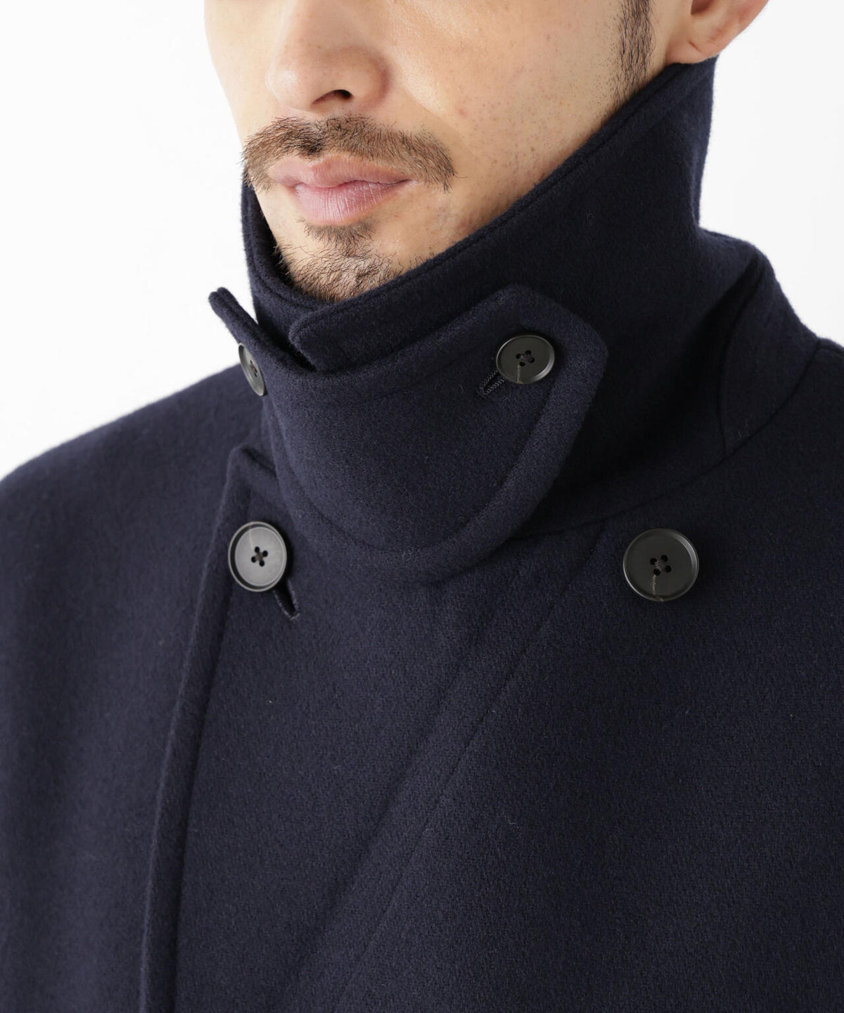 「NEW ON COAT」ウール/NショートPコート 6686211206