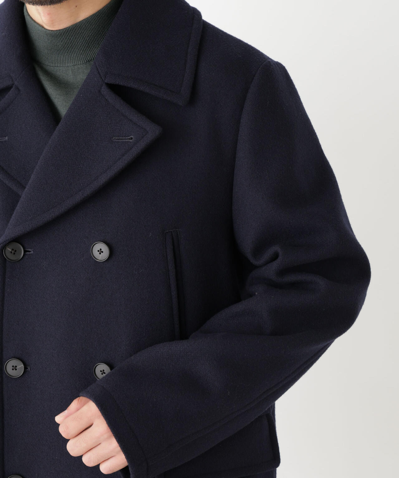 「NEW ON COAT」ウール/NショートPコート 6686211206