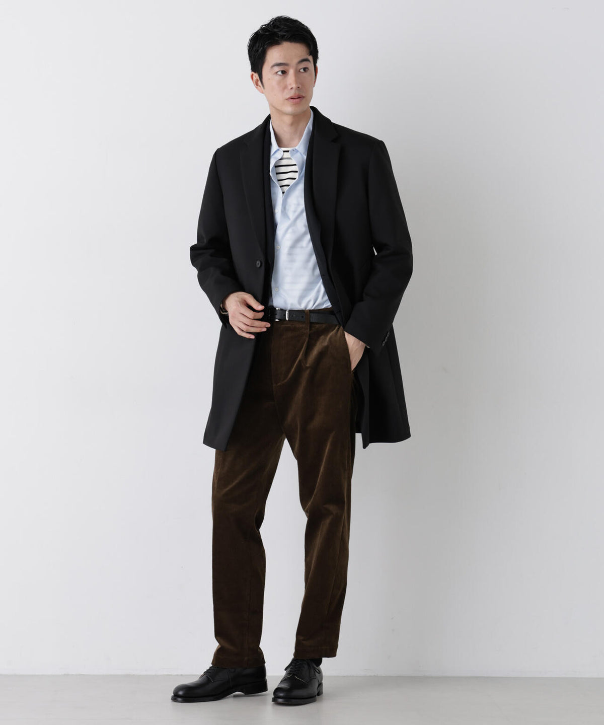DOWN FABRIC チェスターフィールドコート 6686211207