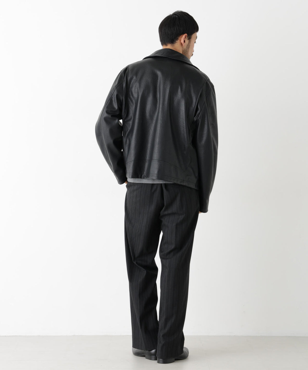 「SURPLUS」 フェイクレザーブルゾン 6686212208