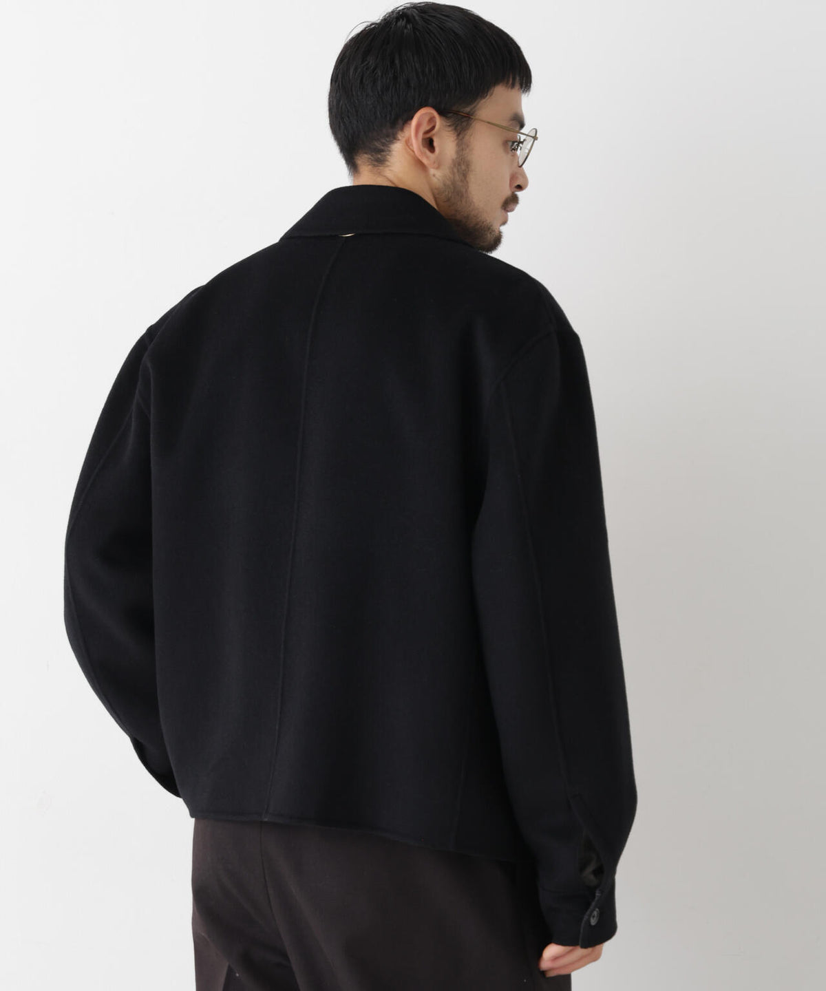 ｢ASSEMBLANC｣ カシミヤブレンドリバーZIPブルゾン 6686212214