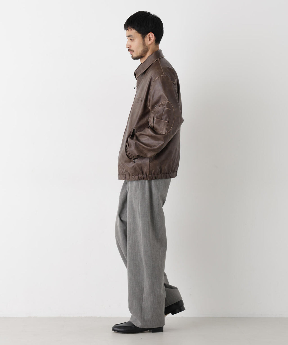「SURPLUS」フェイクレザーフライトジャケット 6686212218