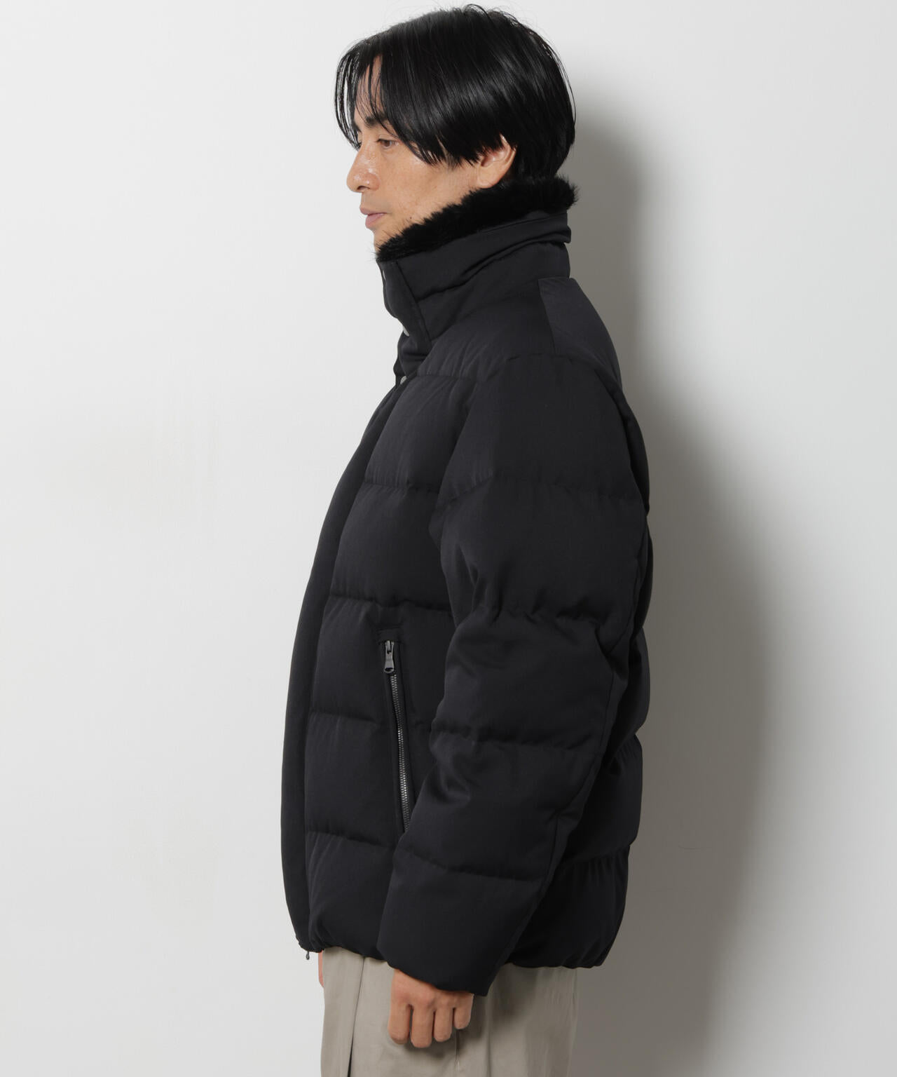 「西川ダウン(R)」サージフェイクファーカラーショートダウン 6686214205