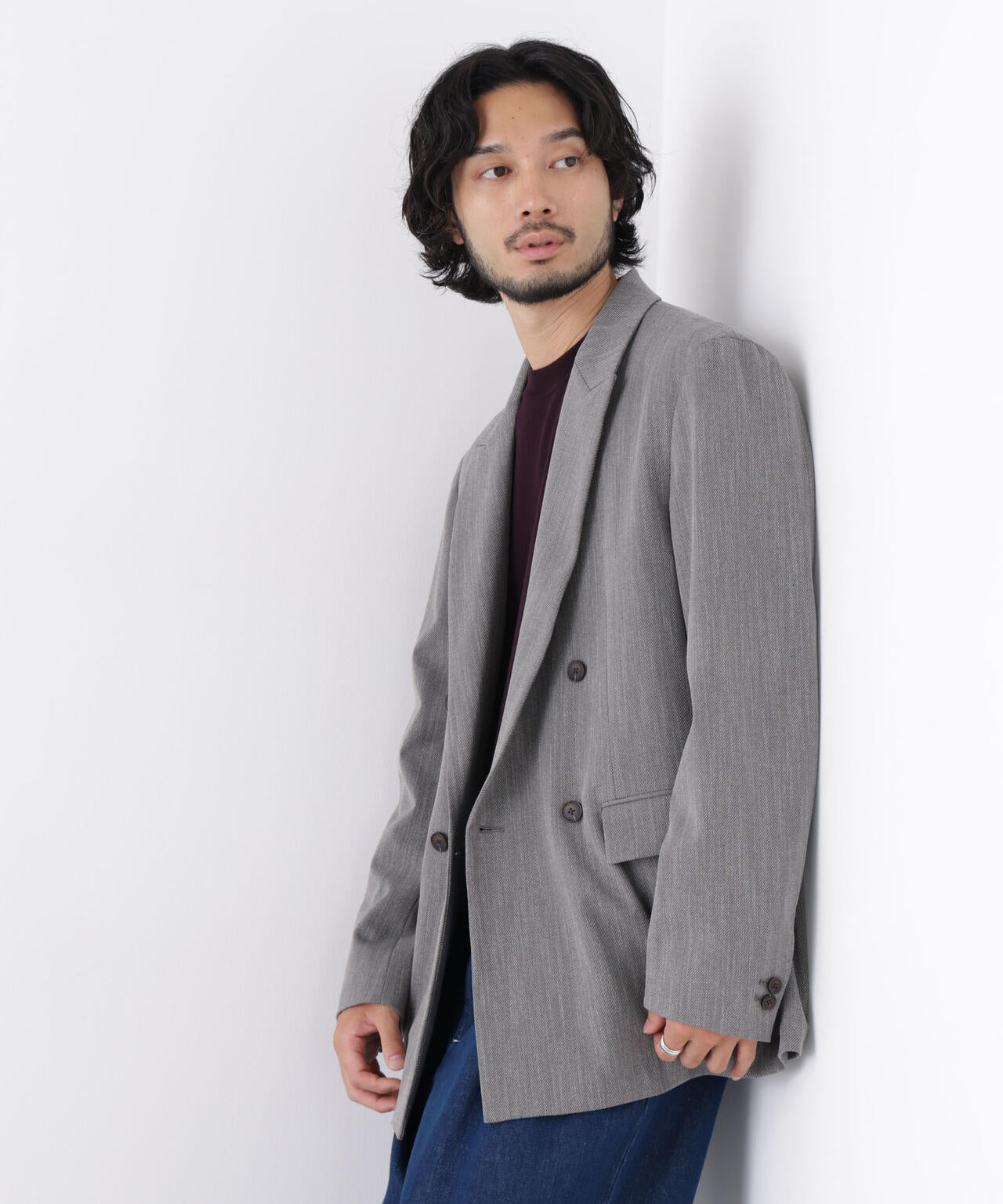 ｢DELEGANT｣ ダブルブレストジャケット（セットアップ可） 6686216204