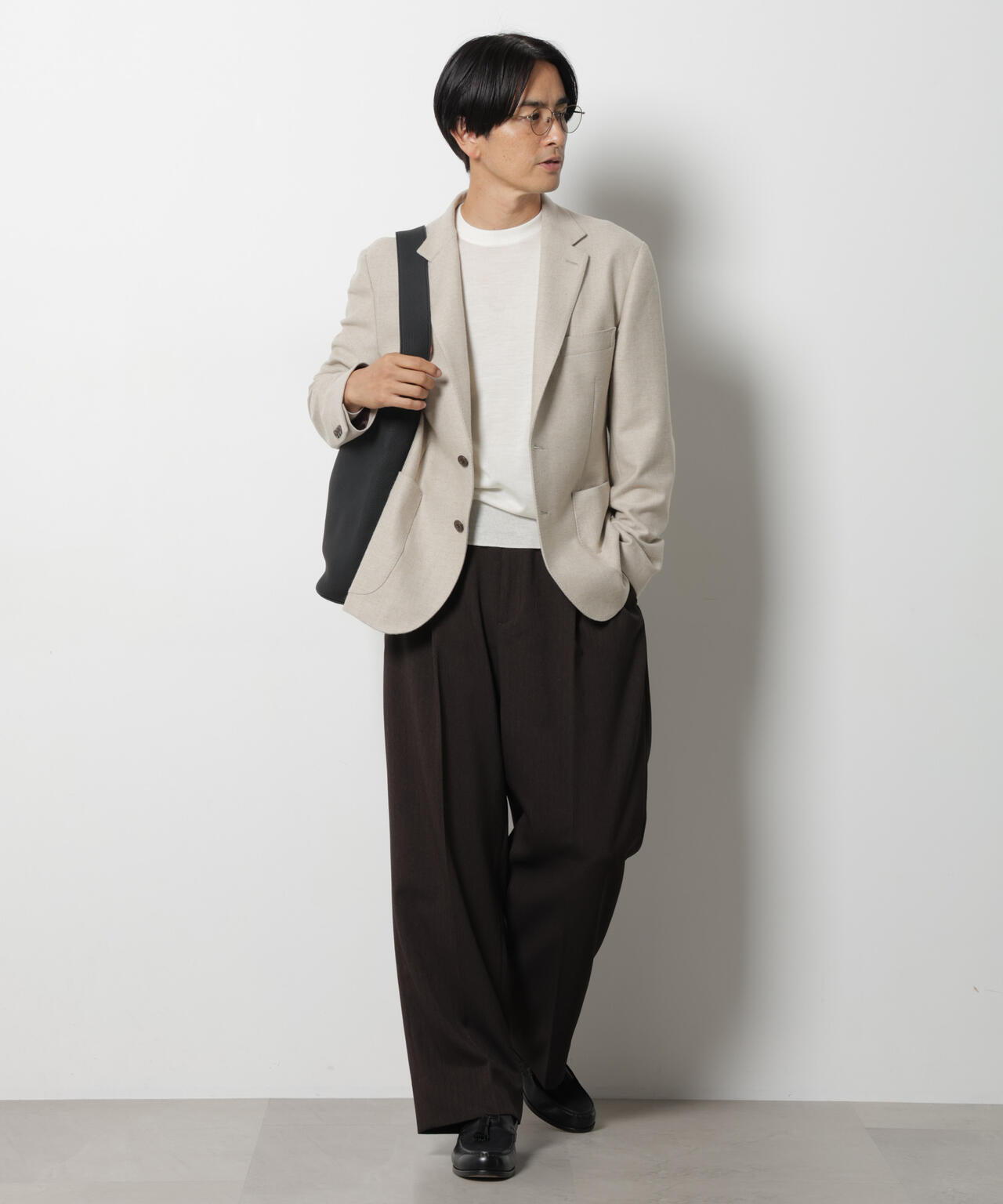 ｢DamerinoJacket｣ カシミヤミックスウォッシャブルツイードジャケット 6686216205