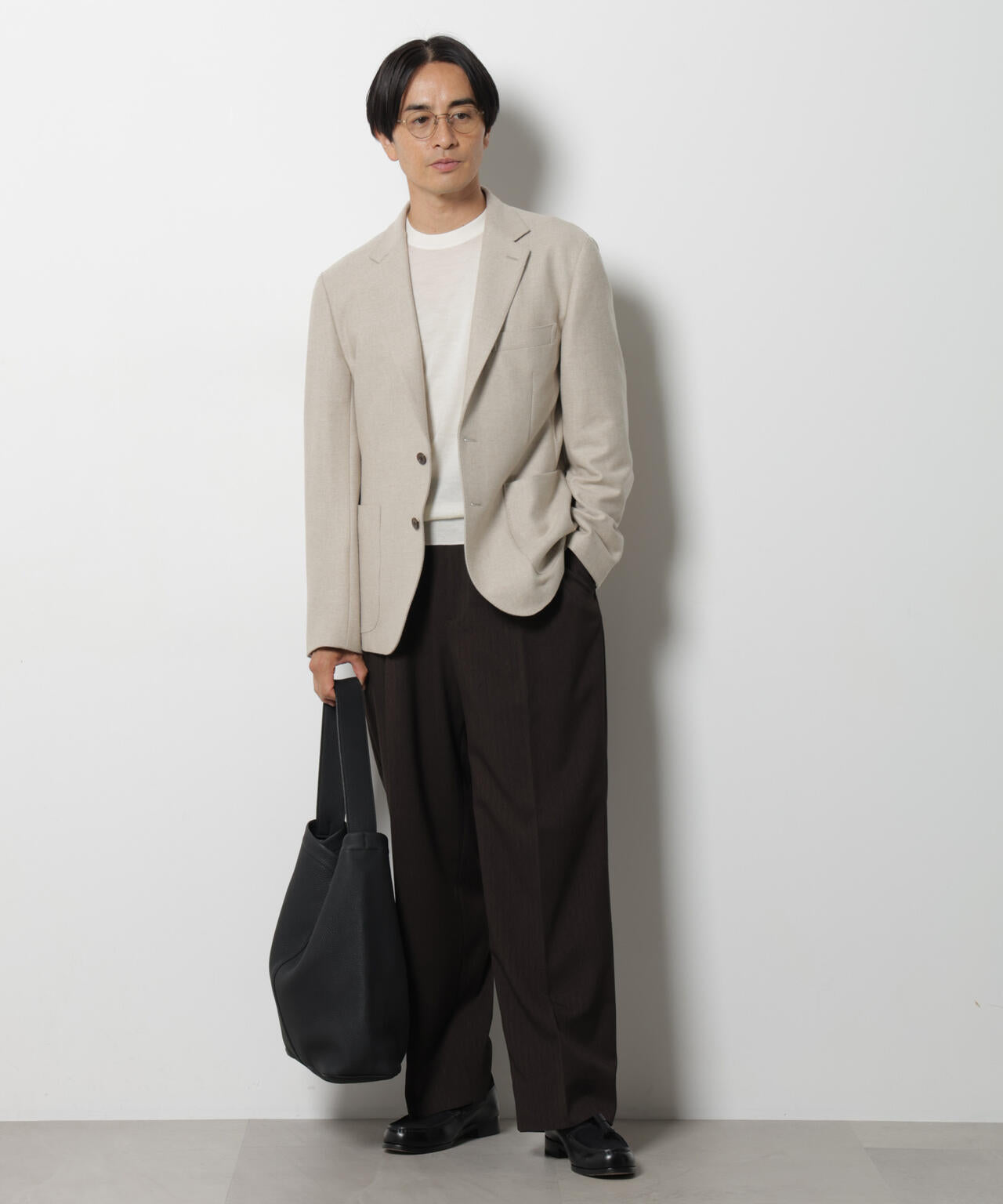 ｢DamerinoJacket｣ カシミヤミックスウォッシャブルツイードジャケット 6686216205