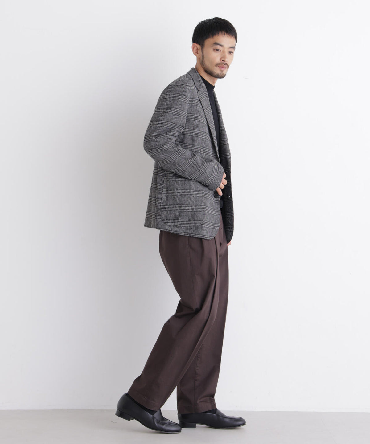 「DamerinoJacket」LANATEC(R) グレンチェックツイードジャケット 6686216206