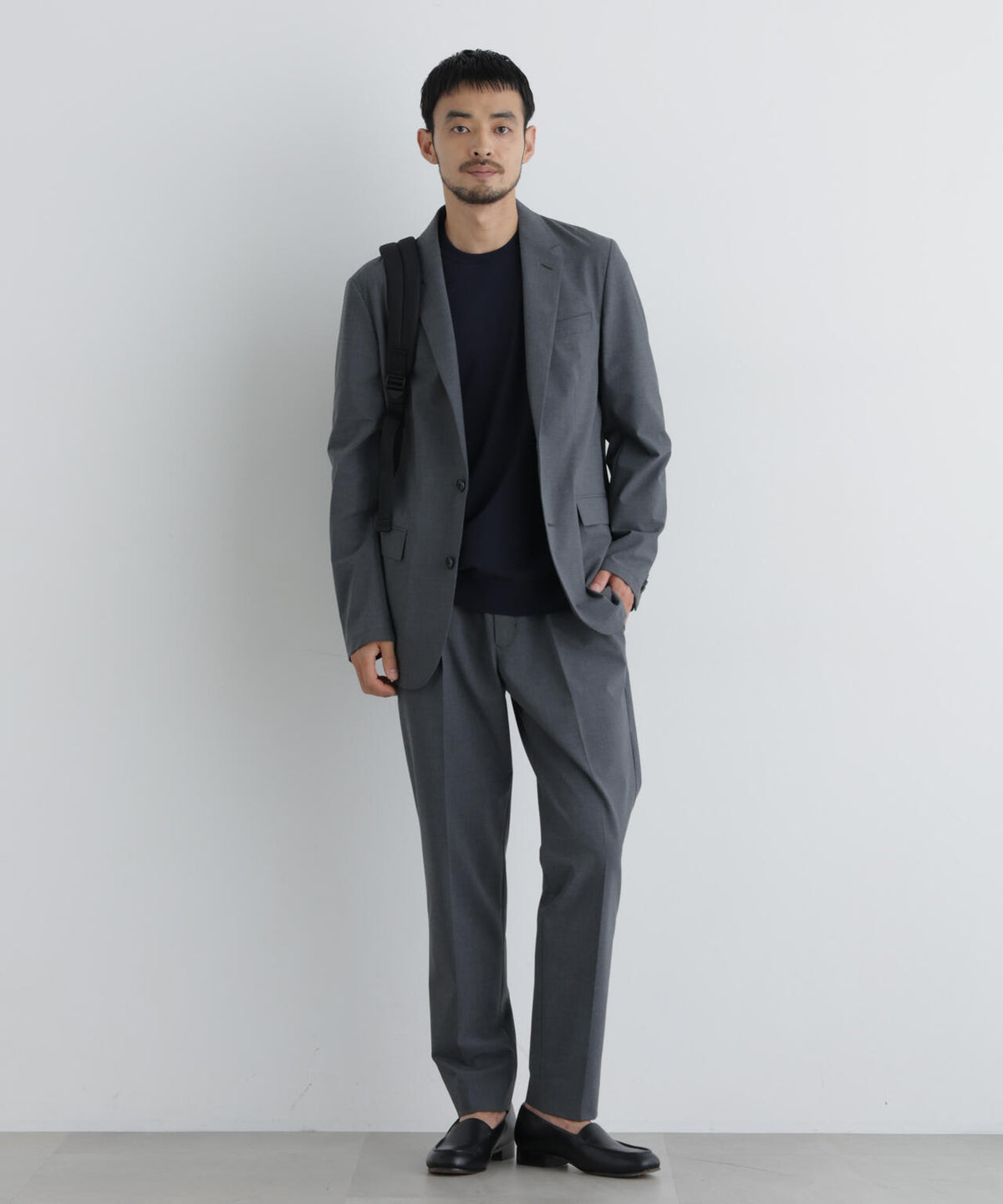 【大人気セットアップ】「Damerino」ウールライクトロストレッチセットアップ/WASHABLE 6686218201