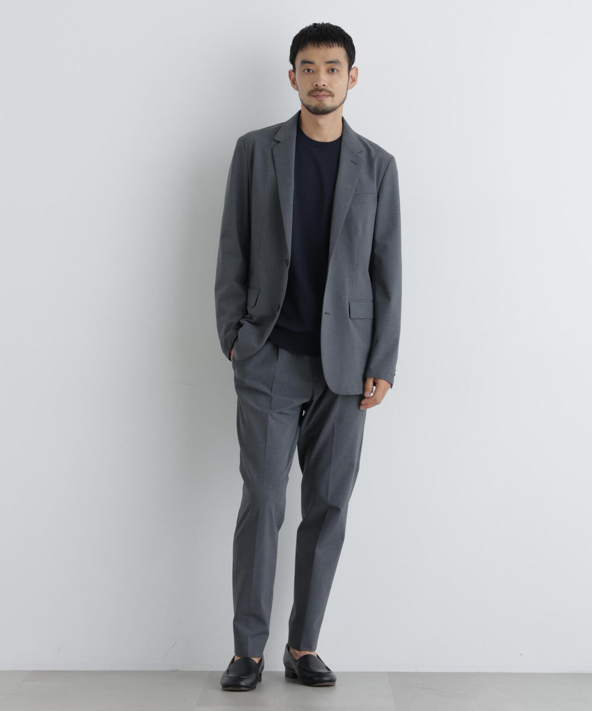 【大人気セットアップ】「Damerino」ウールライクトロストレッチセットアップ/WASHABLE 6686218201