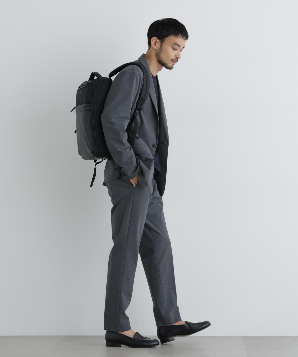 【大人気セットアップ】「Damerino」ウールライクトロストレッチセットアップ/WASHABLE 6686218201