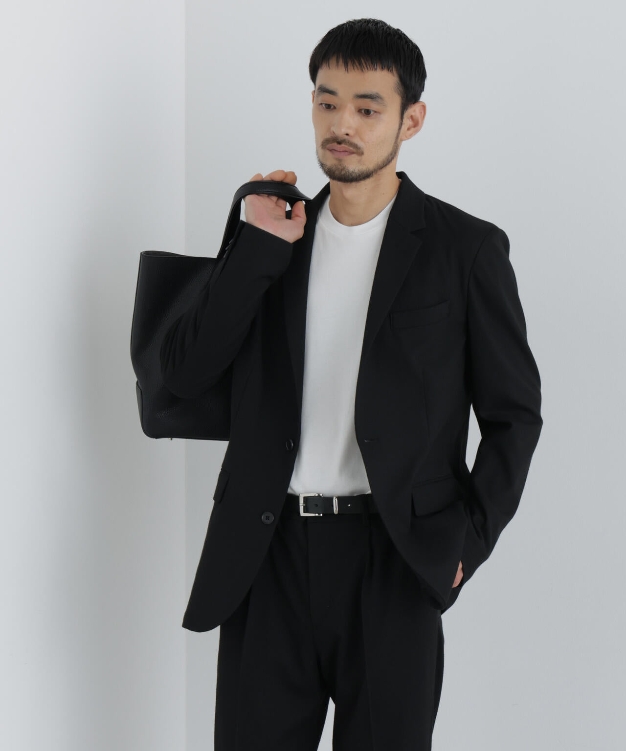 ストレッチ/マシンウォッシャブル】｢Damerino｣ T/Rスラブストレッチ