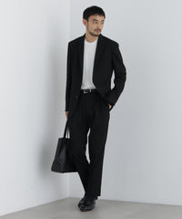 【ストレッチ/マシンウォッシャブル】｢Damerino｣ T/Rスラブストレッチセットアップ/WASHABLE