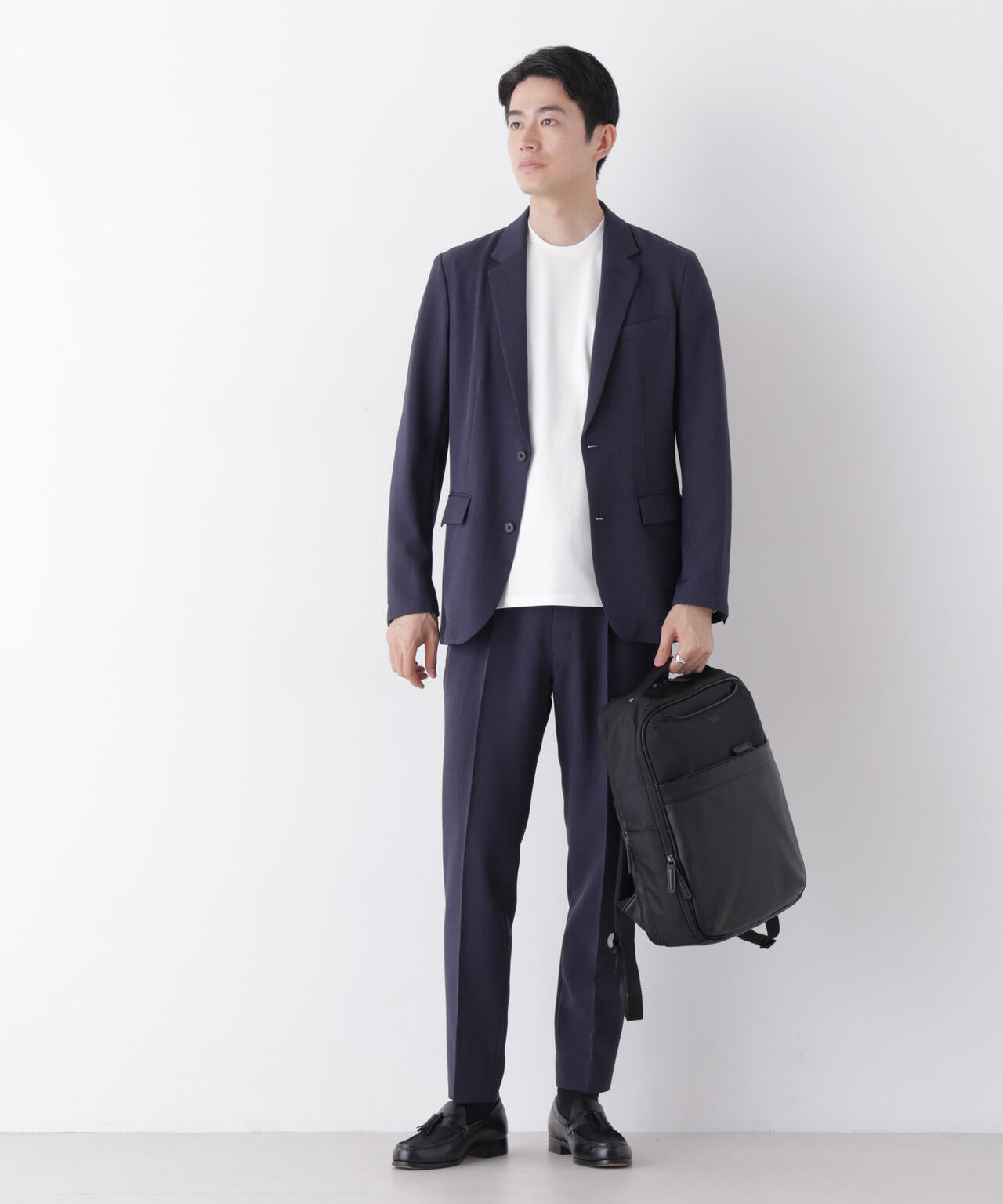 形態安定】「Damerino」メランジエアシャークストレッチセットアップ