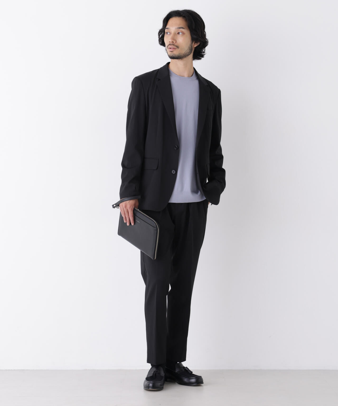【大人気セットアップ】｢Damerino｣T/R パウダリー2WAYストレッチセットアップ 6686218207