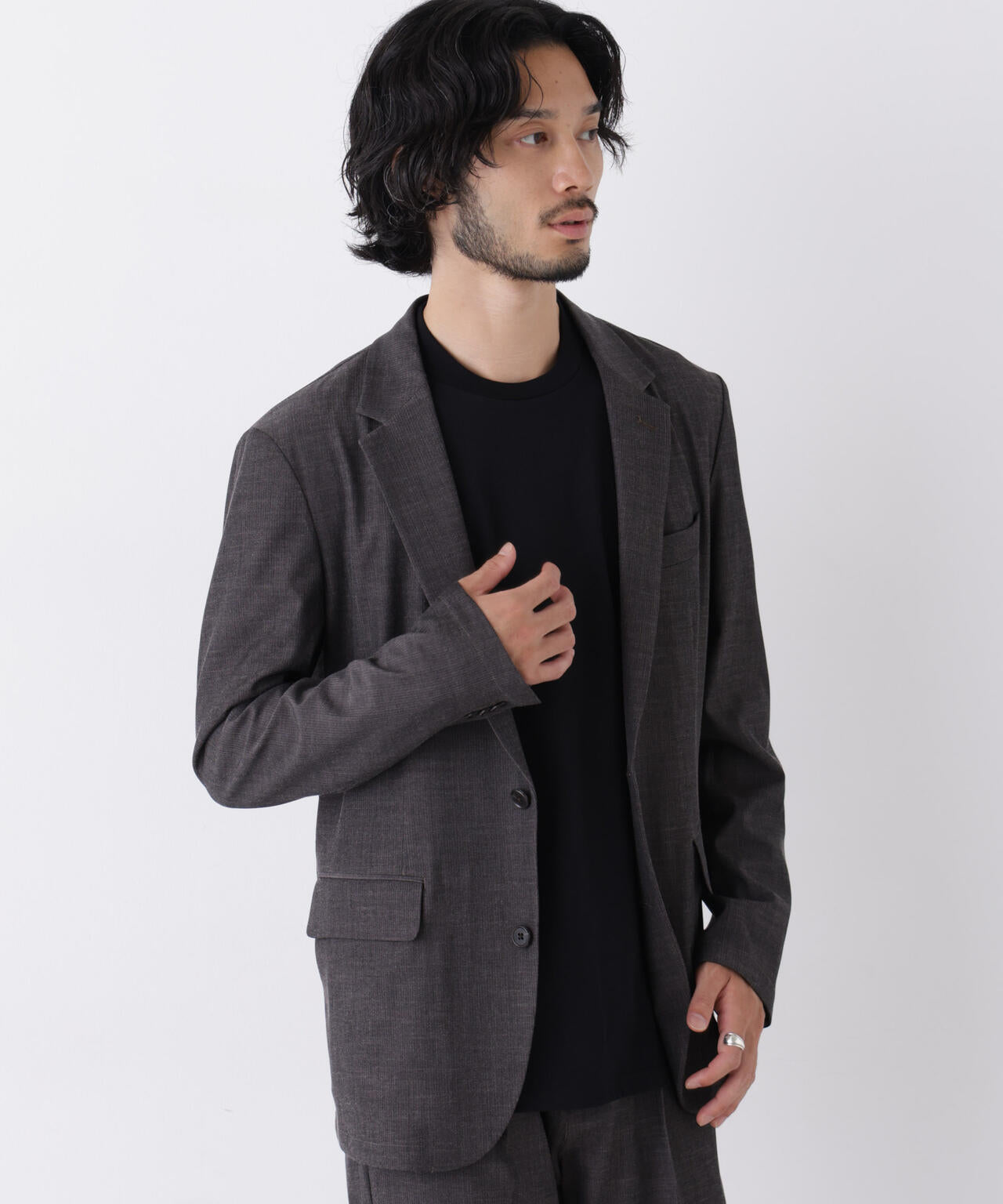 【大人気セットアップ】｢Damerino｣T/R パウダリー2WAYストレッチセットアップ 6686218207
