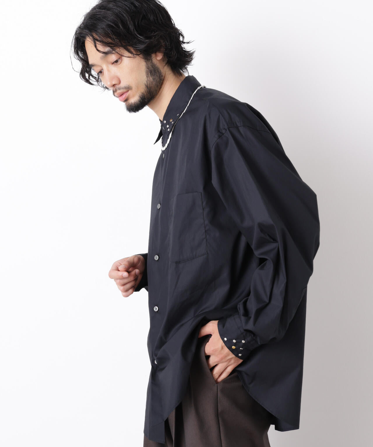 ｢ASSEMBLANC｣ スタッズシャツ 6686220202