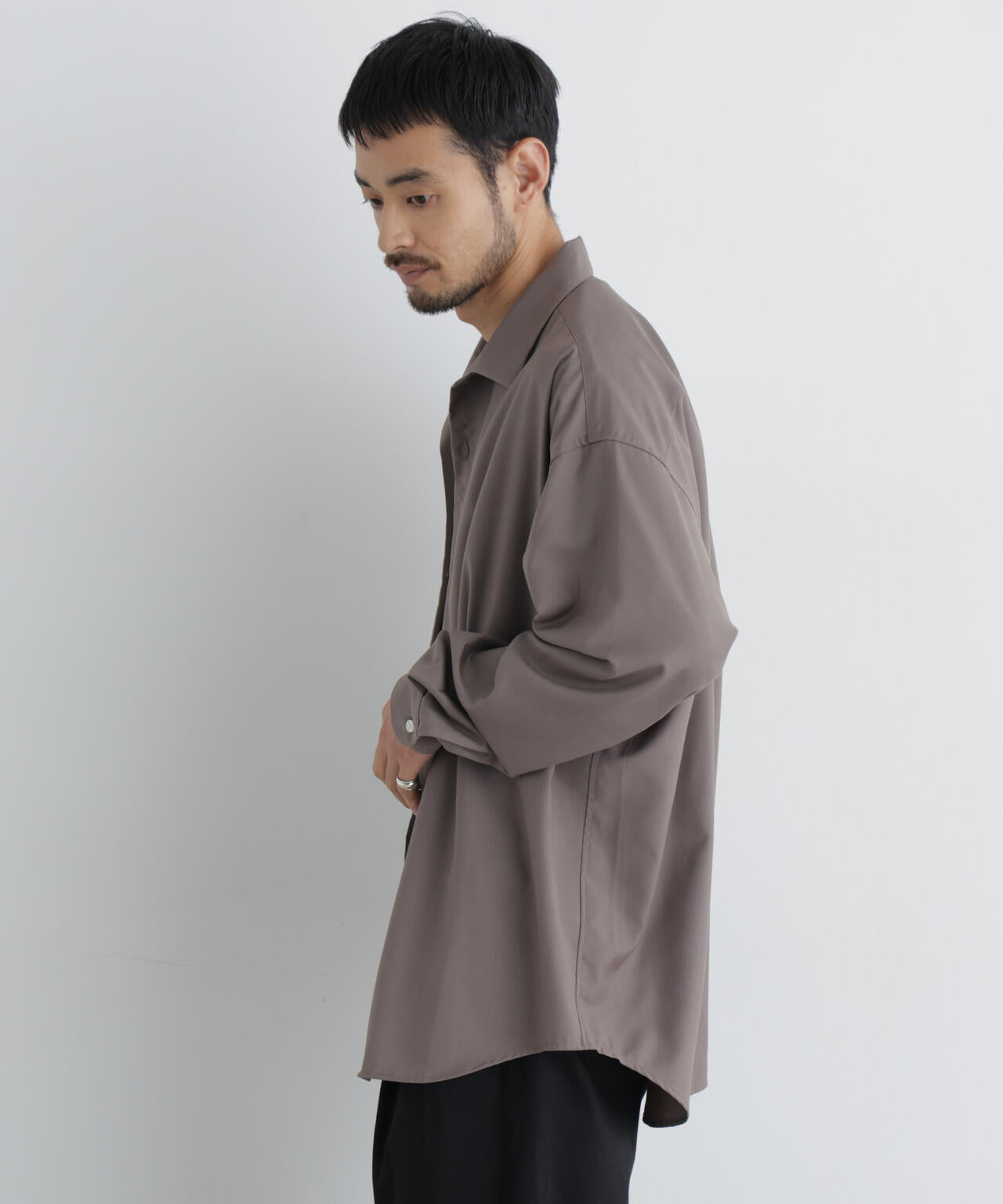 ビッグドレープシャツ 長袖 6686220204