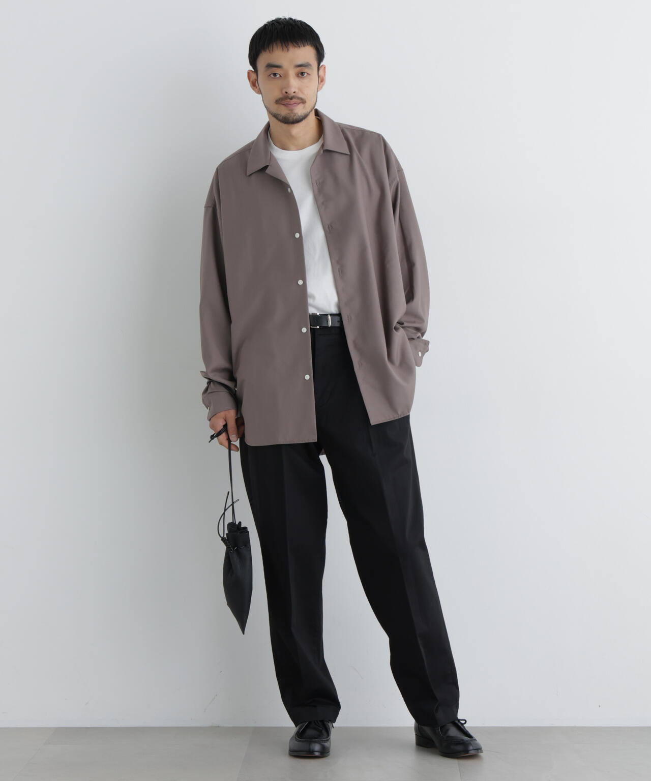 ビッグドレープシャツ 長袖 6686220204