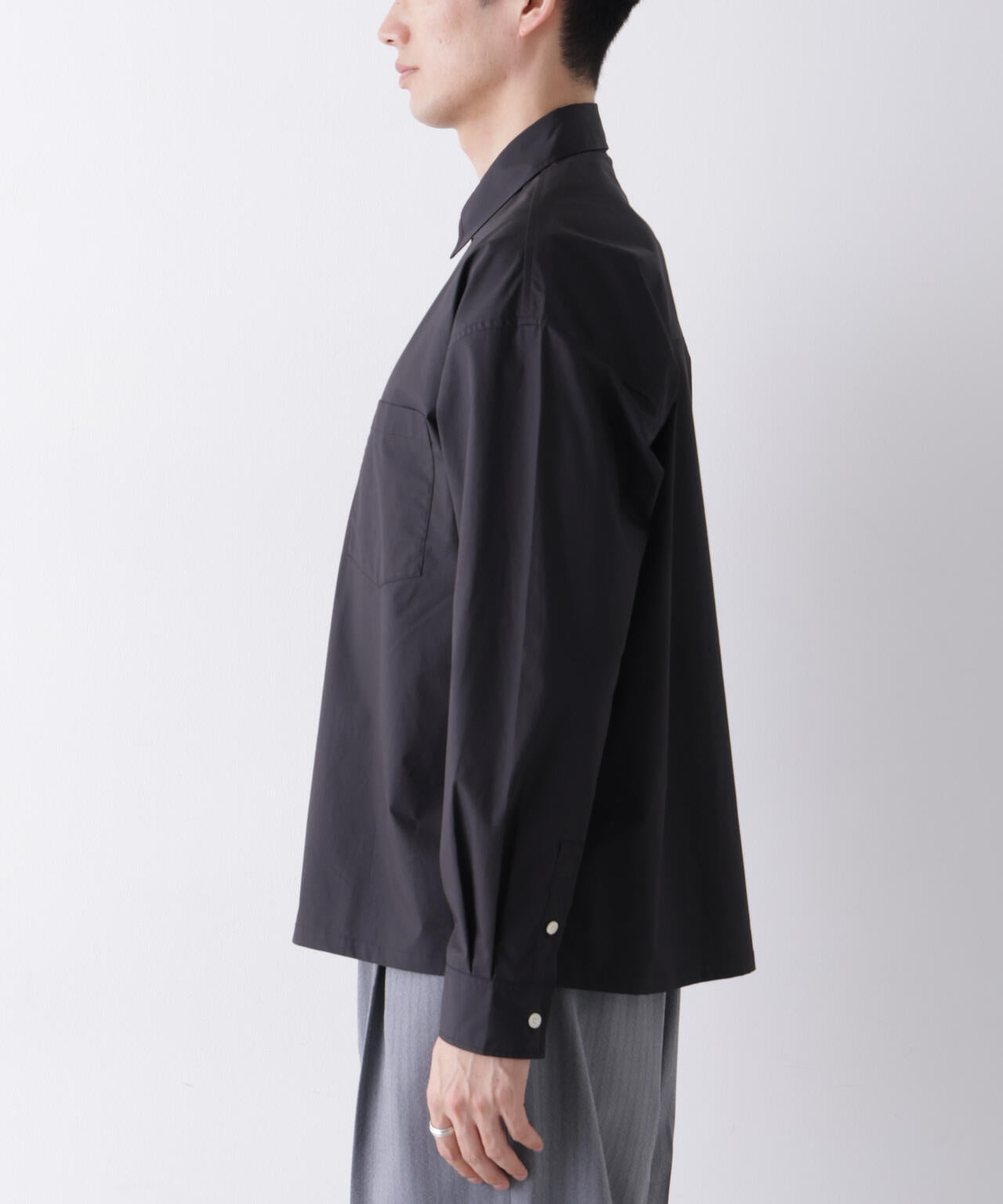 ｢James Fabric｣ ボクシークロップドシャツブルゾン 6686220210
