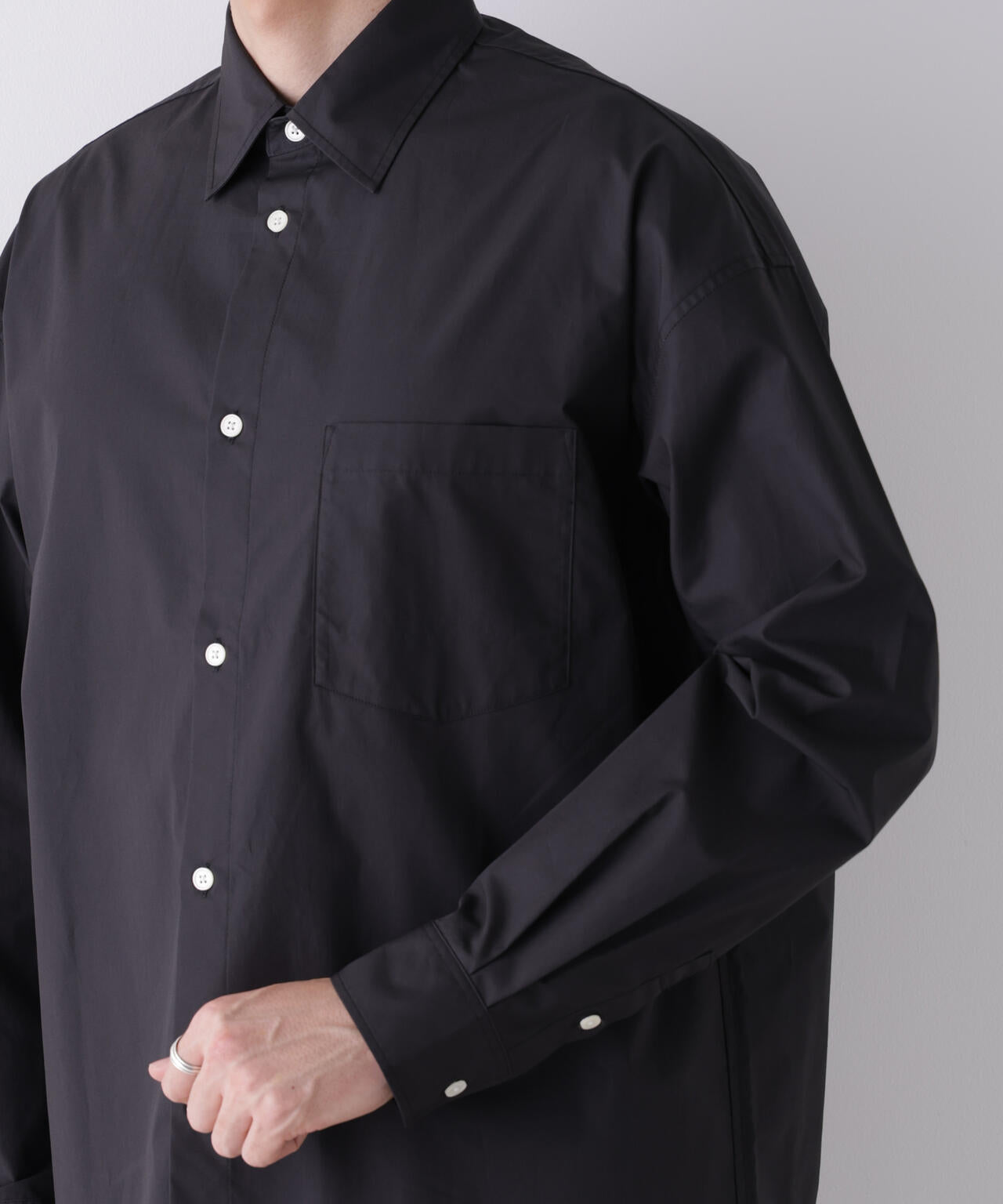 ｢James Fabric｣ ボクシークロップドシャツブルゾン 6686220210