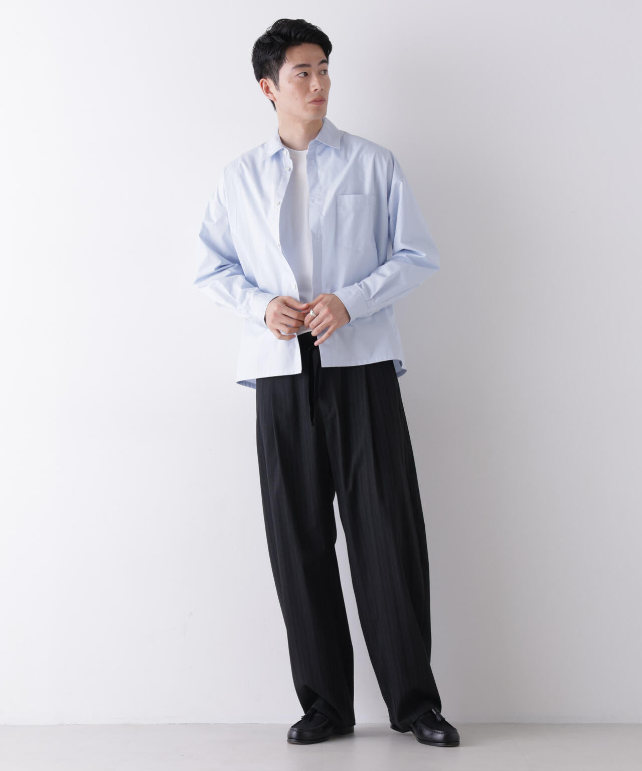 ｢James Fabric｣ ボクシークロップドシャツブルゾン 6686220210