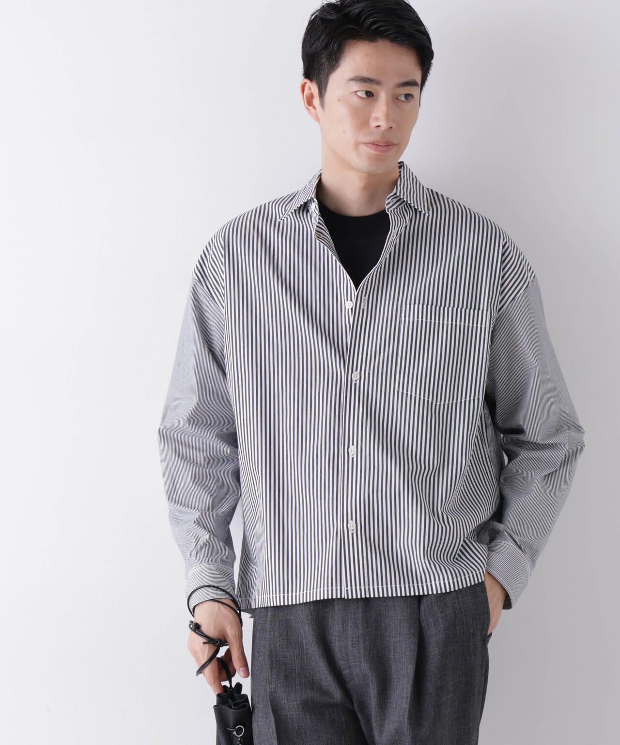 ｢James Fabric｣ ボクシークロップドシャツブルゾン 6686220210