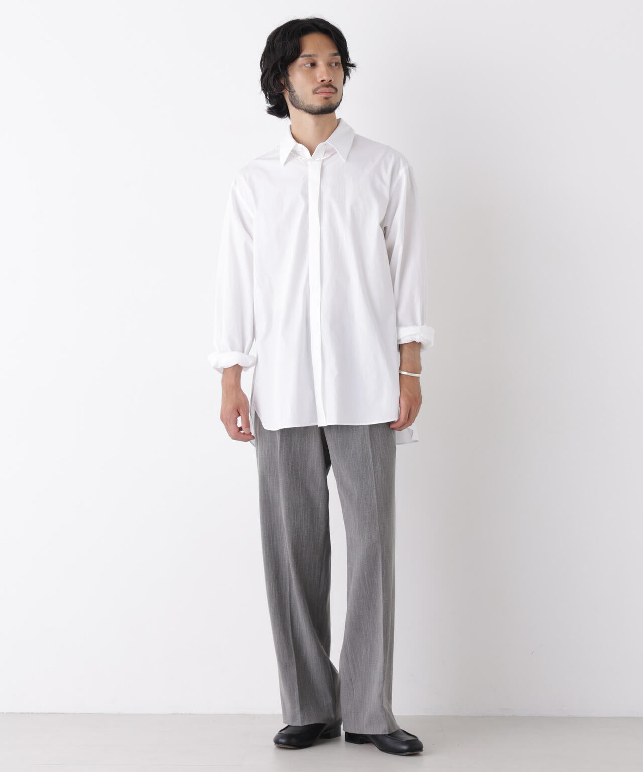 「ASSEMBLANC」Wrinkleワイヤーワッシャーシャツ 6686220211