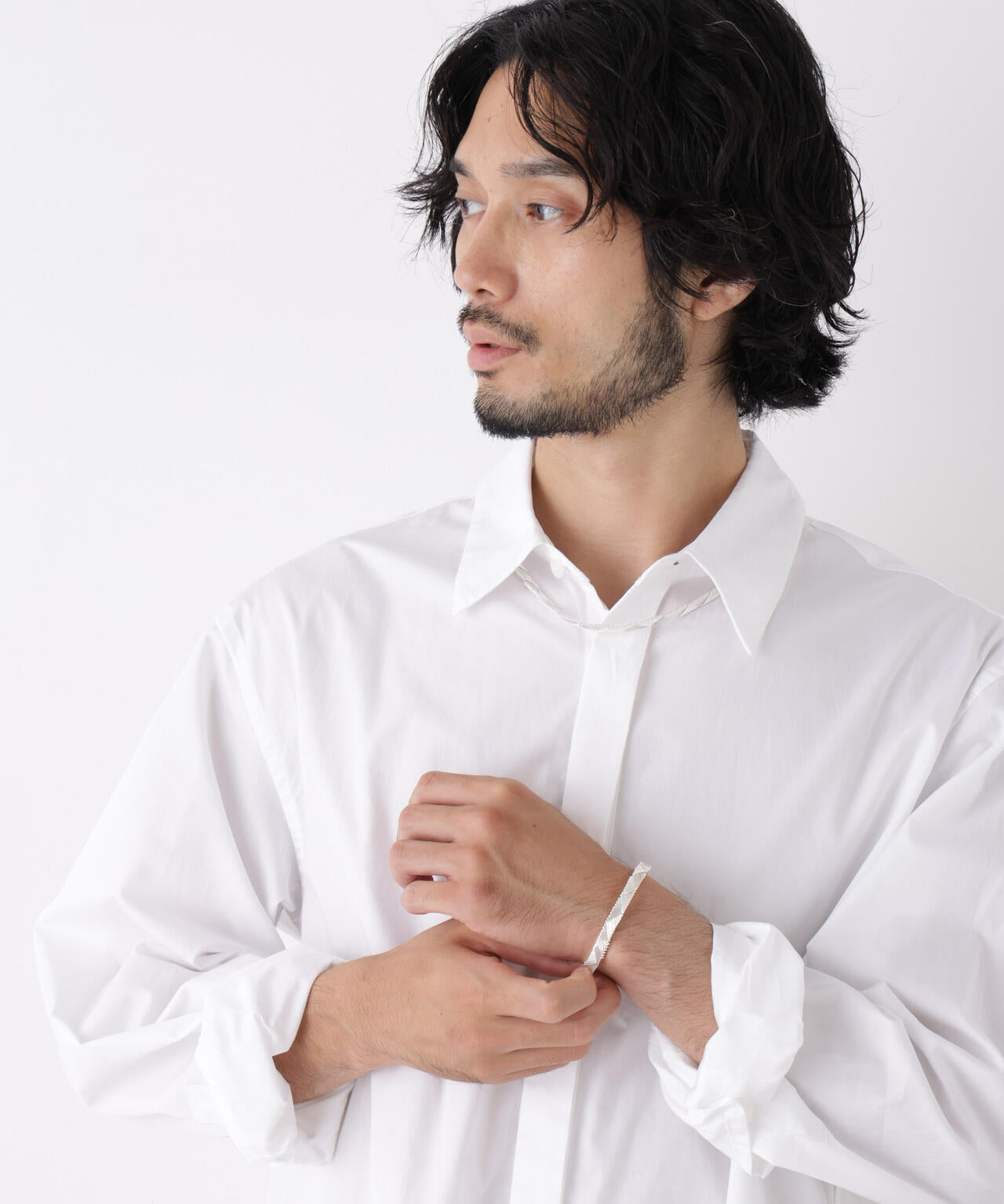 「ASSEMBLANC」Wrinkleワイヤーワッシャーシャツ 6686220211