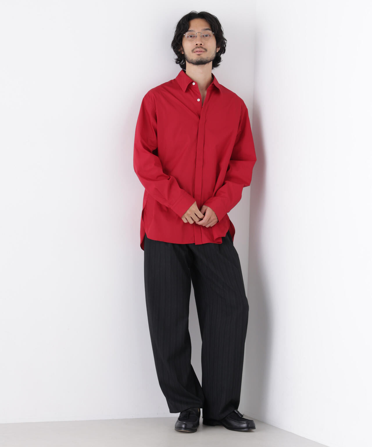 「ASSEMBLANC」Wrinkleワイヤーワッシャーシャツ 6686220211