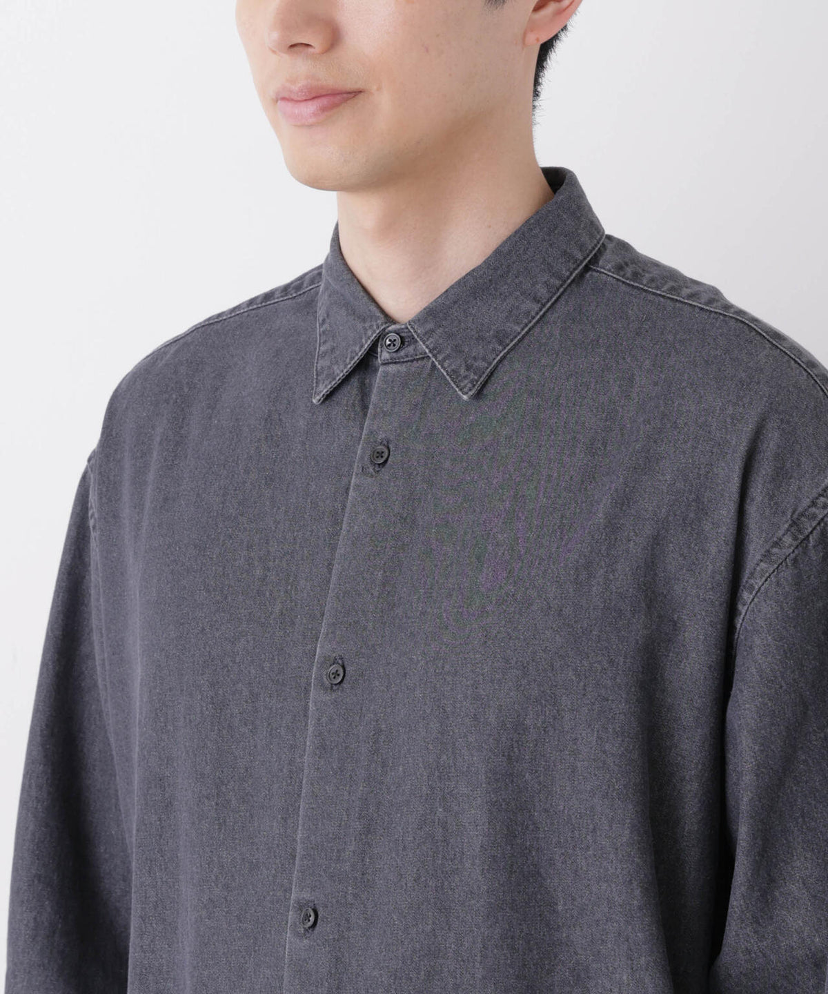 「OtoNANO」大人のワイドシャツ デニムシャツ 長袖 6686220215