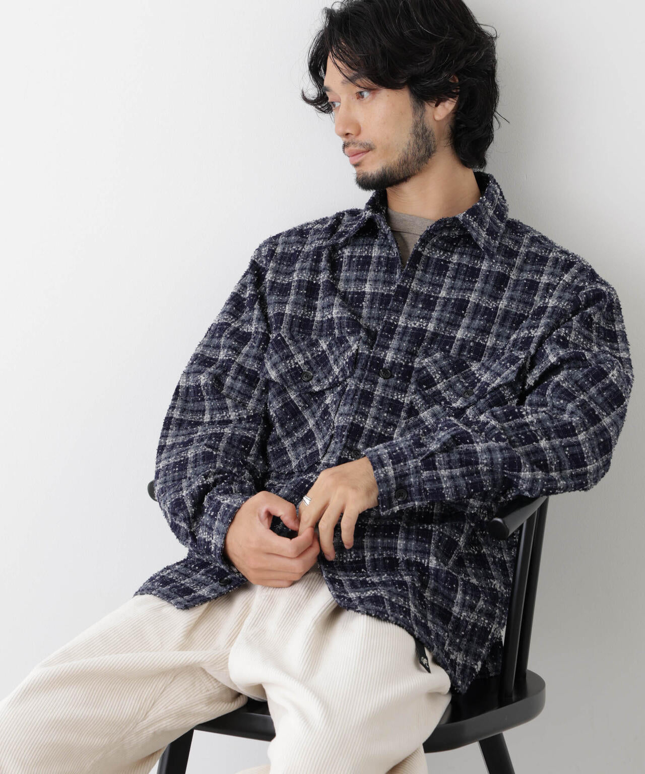 181cm　B:75 W:73 H:90 着用サイズ：L