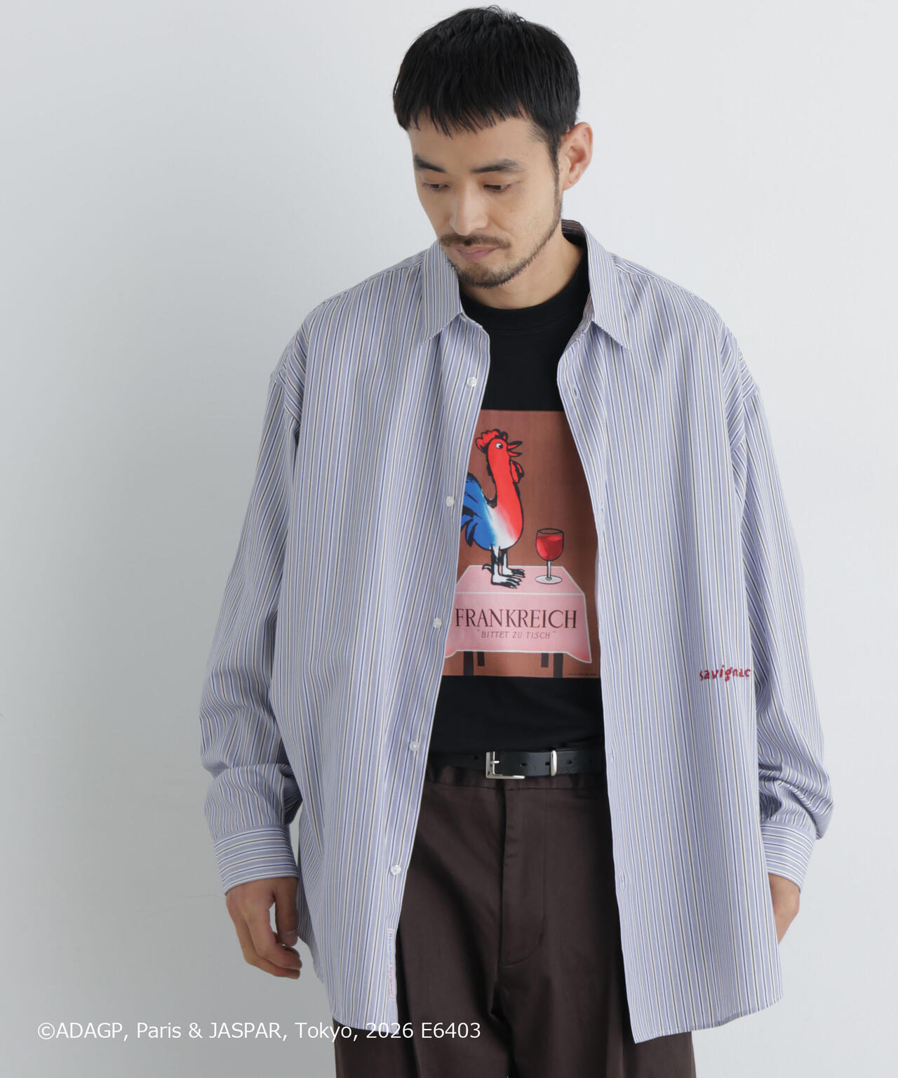 「OtoNANO｣×SAVIGNAC レタードワイドシャツ 6686220220