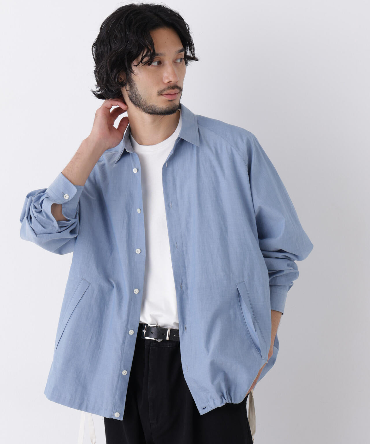 「OtoNANO」2WAYコーチシャツコットンローン/プレーン 6686220225