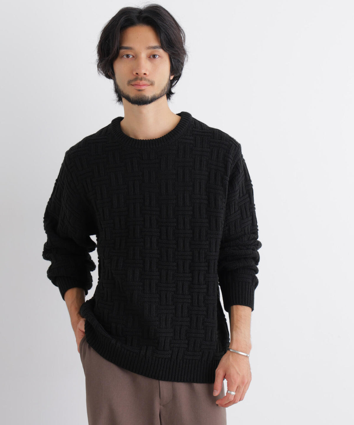 ジオメトリックニット 6686222221