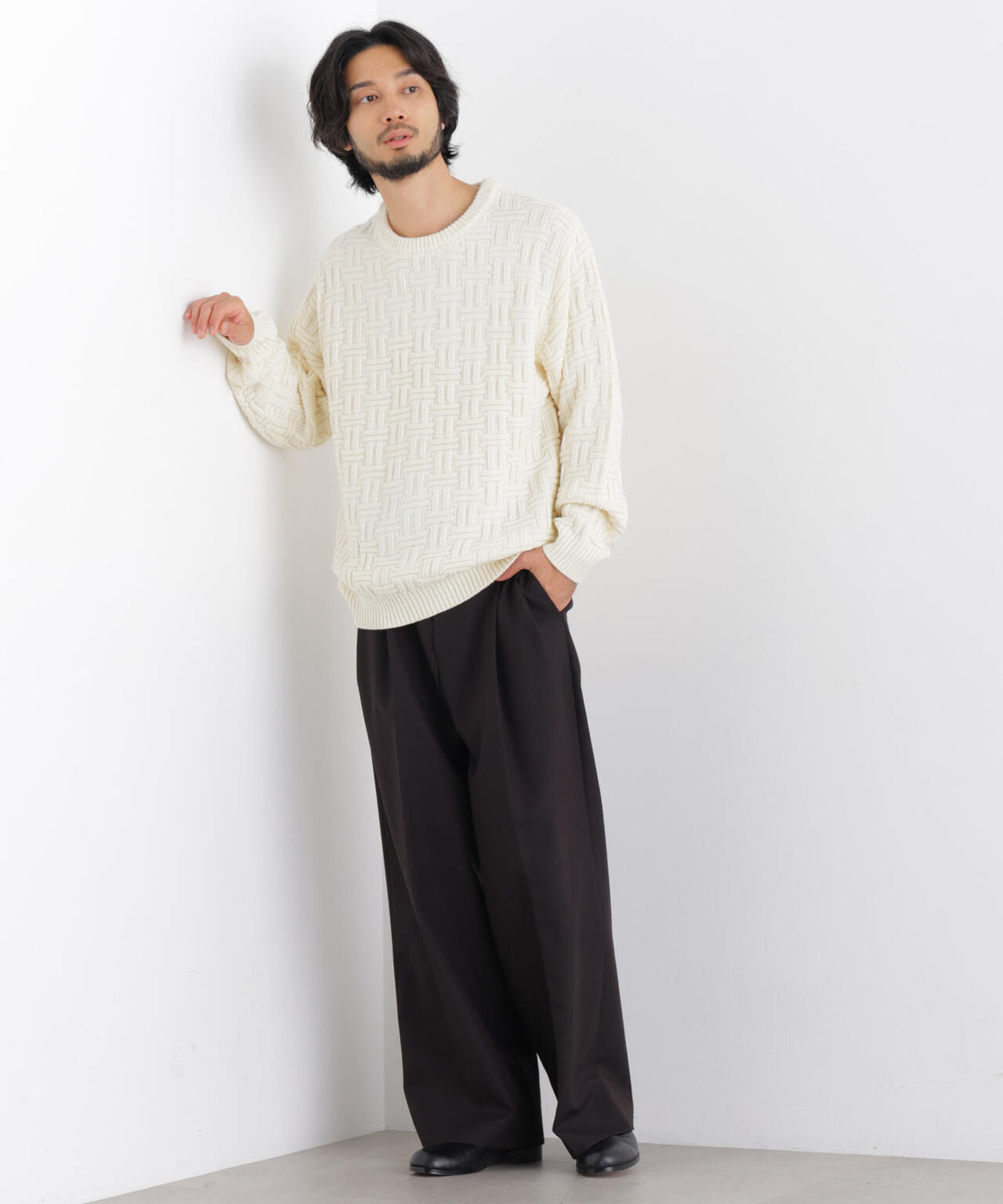 ジオメトリックニット 6686222221