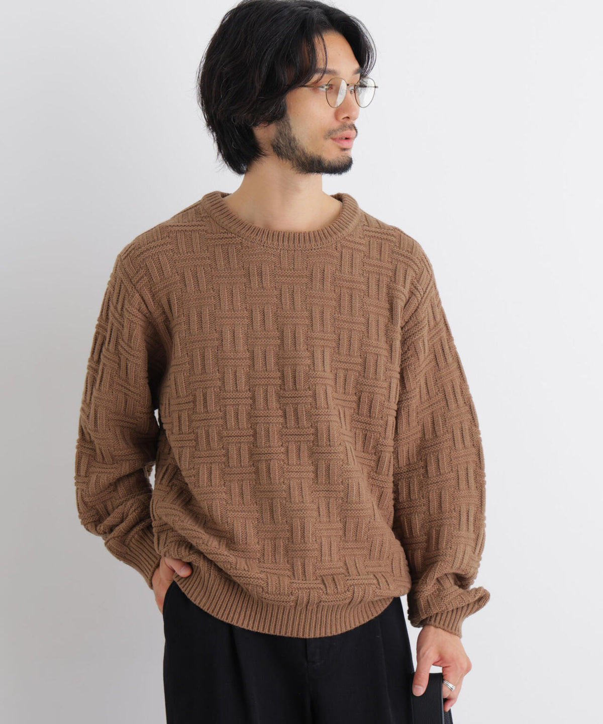 ジオメトリックニット 6686222221