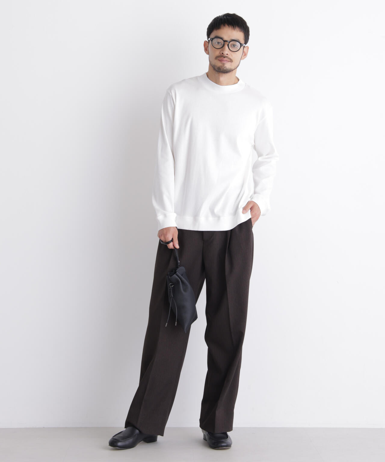 FORMAL JERSEY」モックネックカットソー長袖