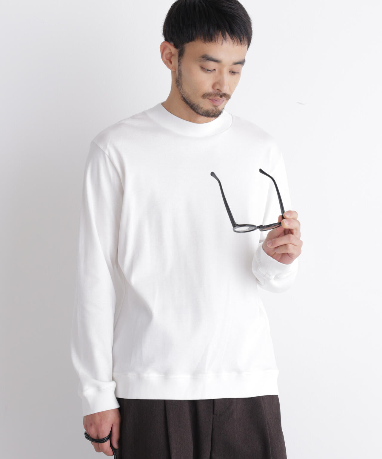 FORMAL JERSEY」モックネックカットソー長袖