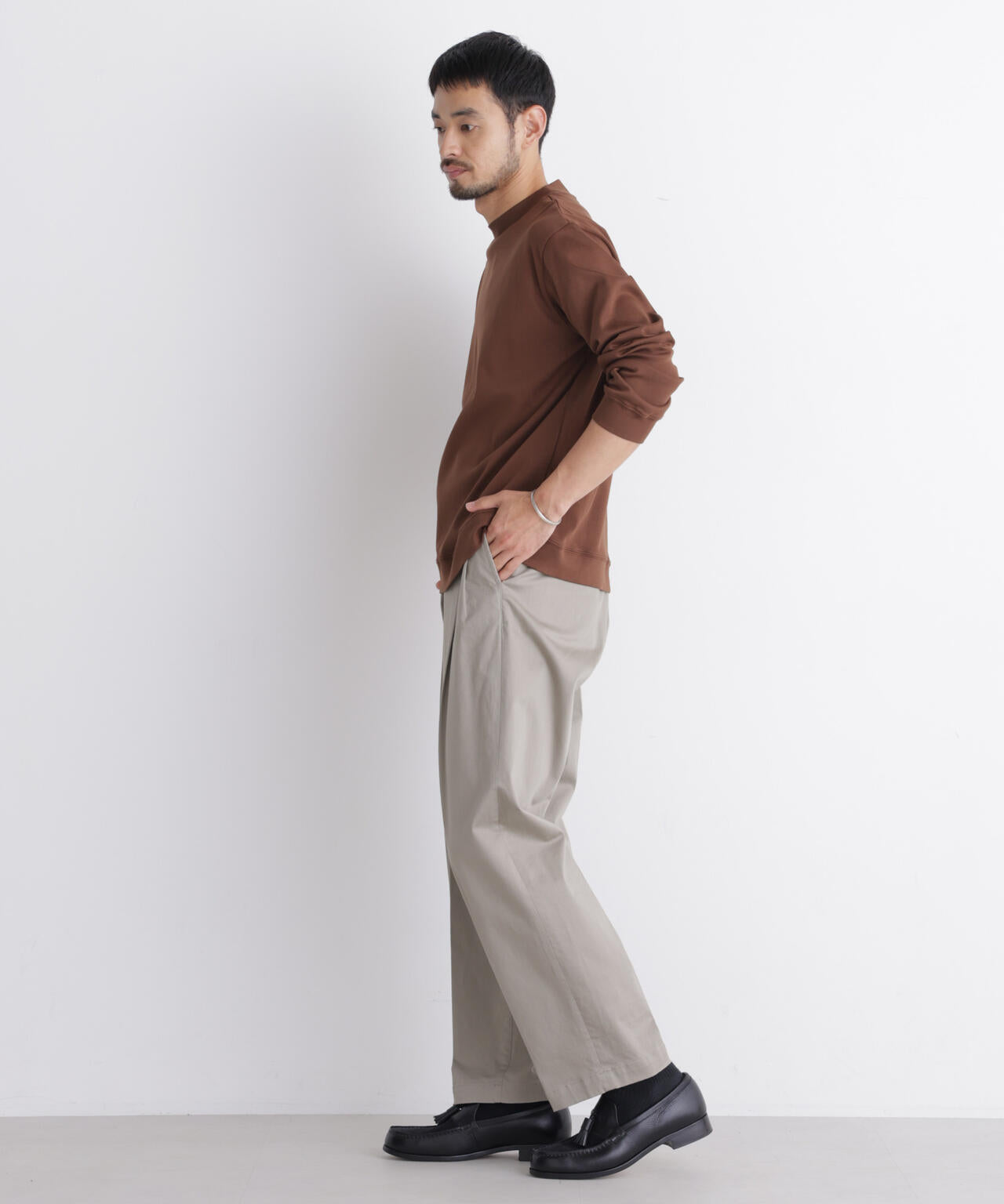 FORMAL JERSEY」モックネックカットソー長袖