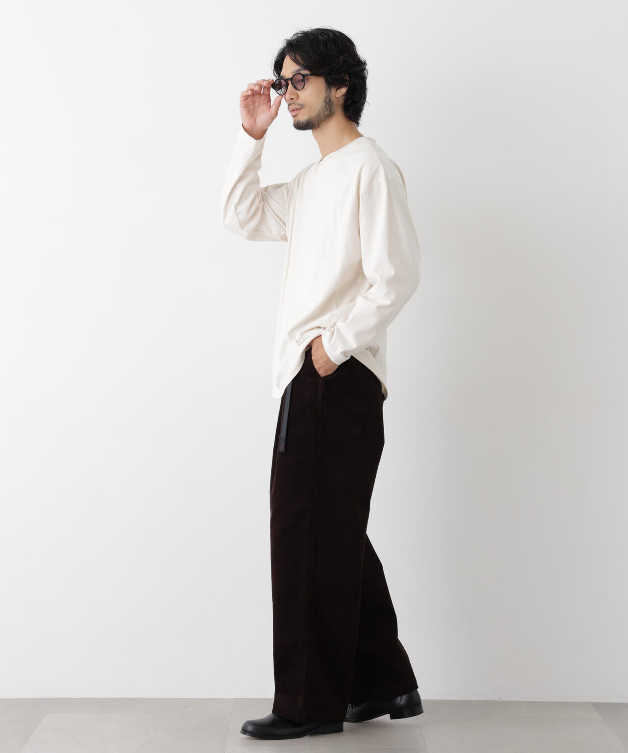 「surplus」デザインヘンリーネックTシャツ 長袖 6686223214