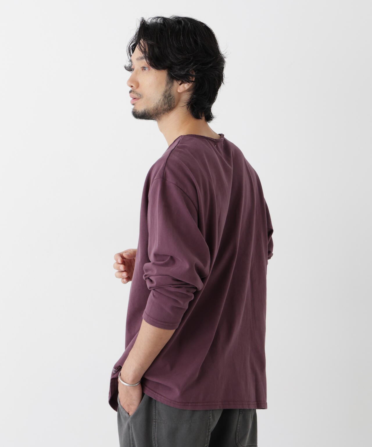 「surplus」デザインヘンリーネックTシャツ 長袖 6686223214