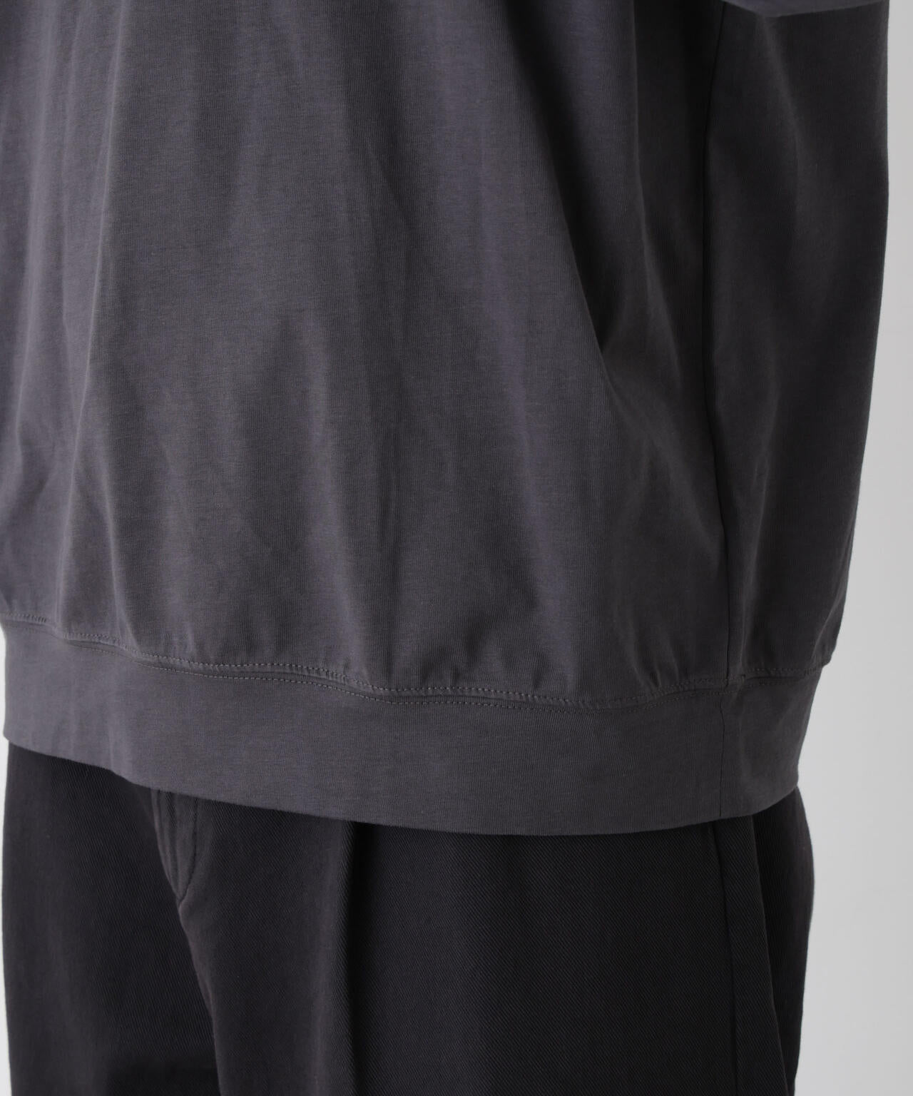 ソフトメランジクルーネックTシャツ 長袖 6686223215