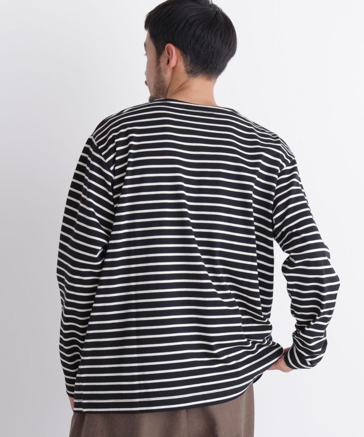 ボーダーバスクTシャツ 長袖 6686223219