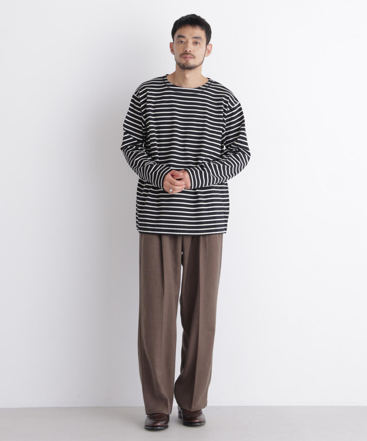 ボーダーバスクTシャツ 長袖 6686223219