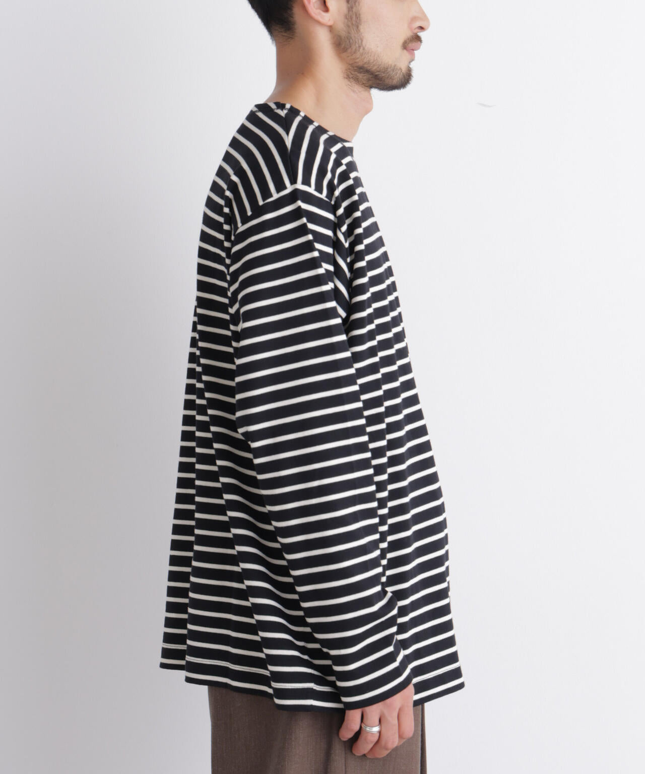 ボーダーバスクTシャツ 長袖 6686223219