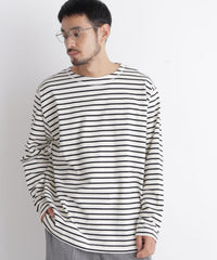 ボーダーバスクTシャツ 長袖